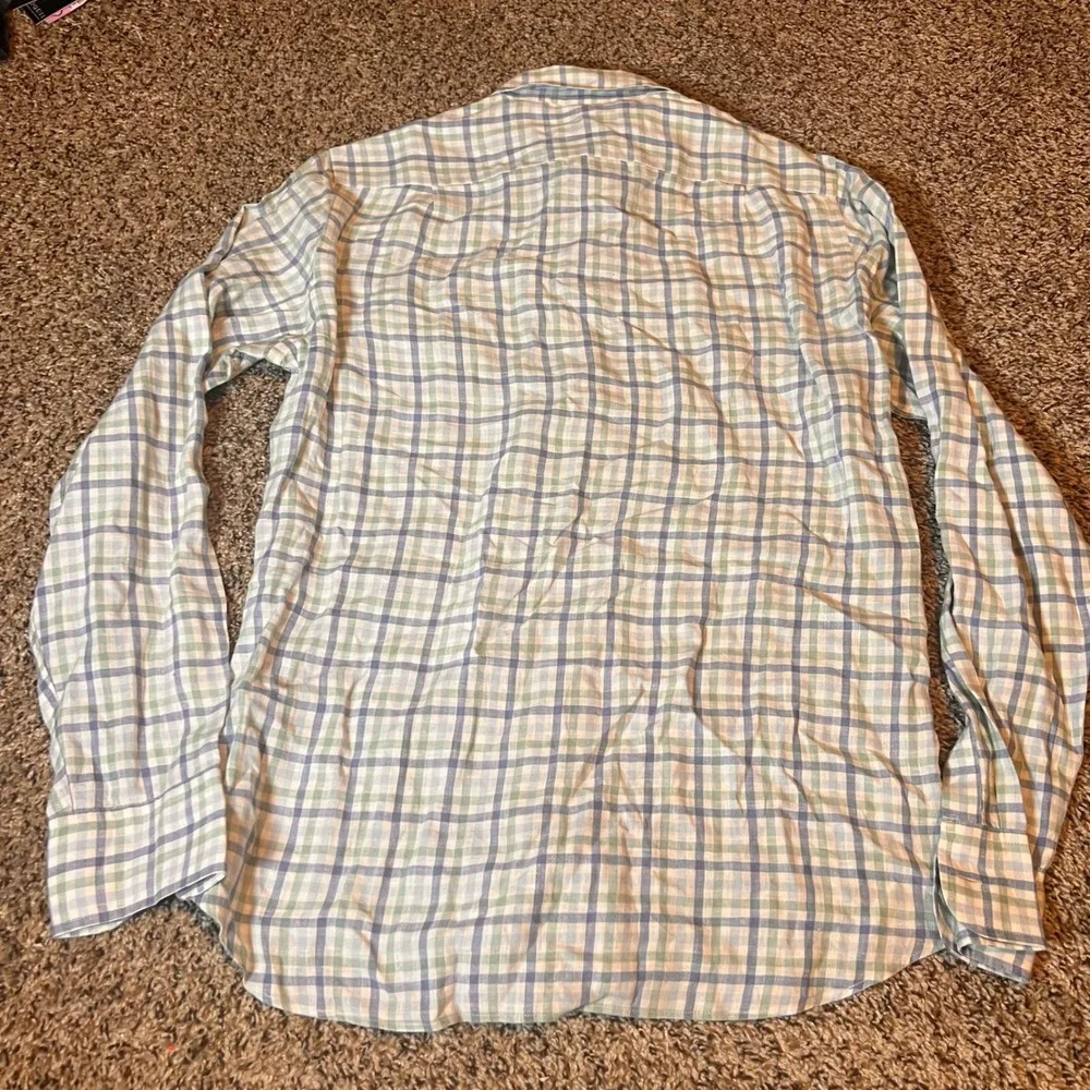 J. Crew Irish Linen Button Down Plaid Shirt‎ Long Sleeve Casual Small